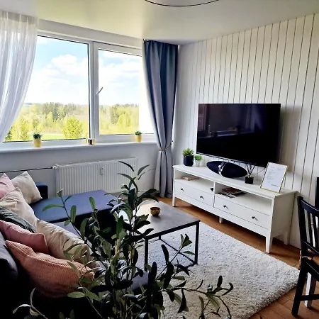 Cozy Apartment With Panoramic View Anyksciai Exterior photo